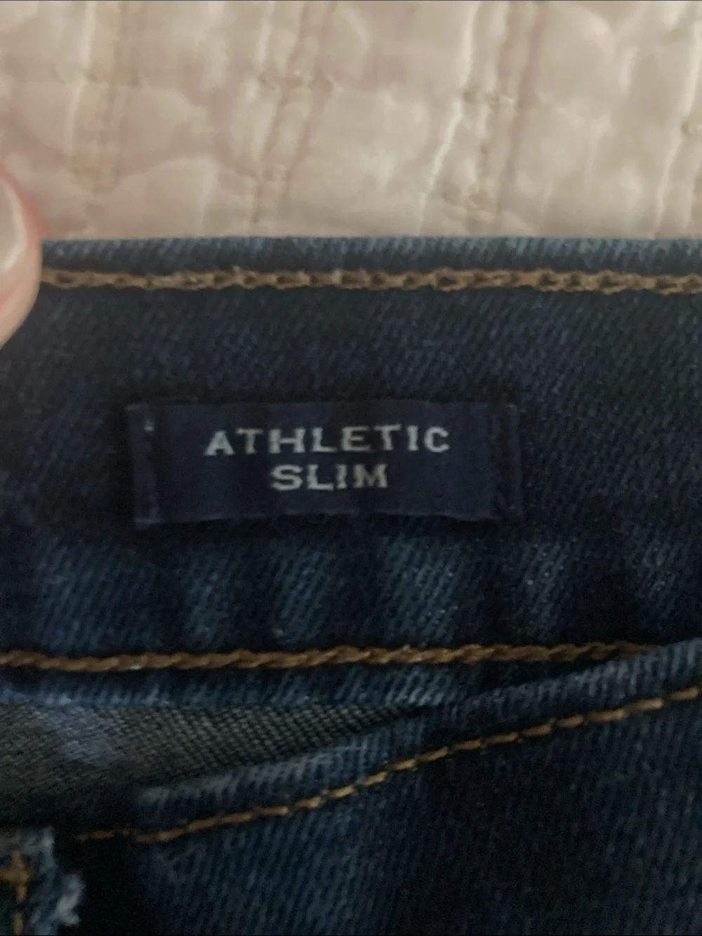 J. Crew Men's Athletic Slim Straight Dark Blue Jeans